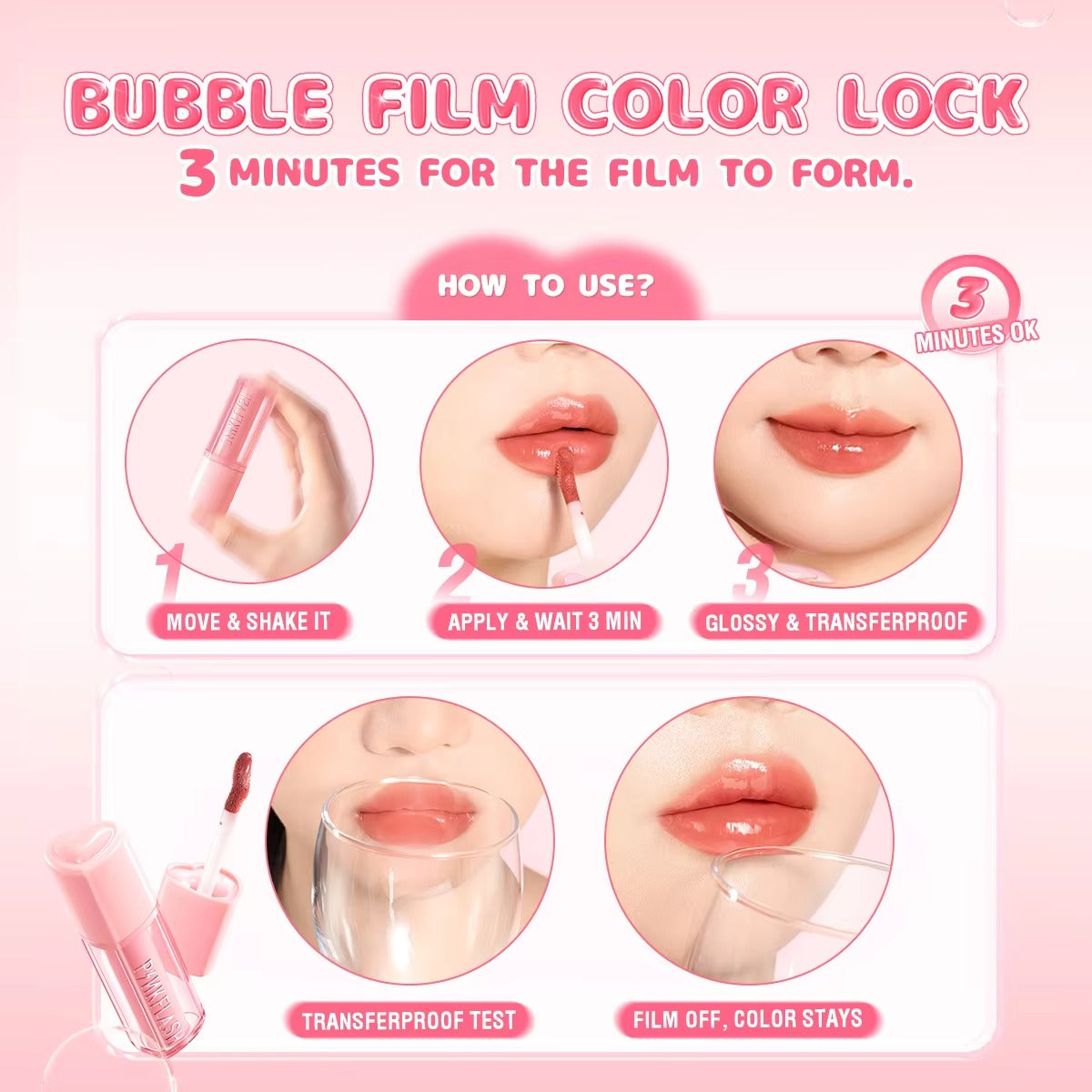 Pinkflash Watery Transferproof Lip Cream Pink Flash