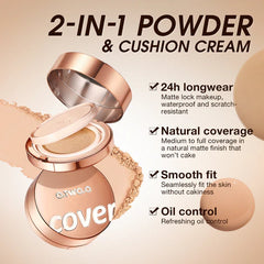 O.two.o 2in1 BB Cushion & Face Powder - 5.5g + 10g O.TWO.O