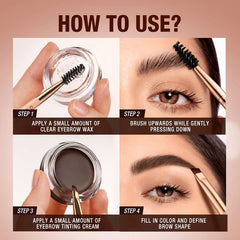 O.two.o 2 IN 1 Eyebrow Wax Brow Cream Eyebrow Enhancer Supplier - 4.5g + 3.8g O.TWO.O